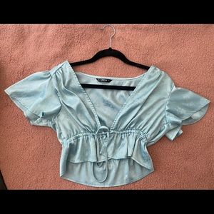 SHEIN blue top